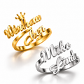 Personalized Double Name Ring – Custom Adjustable Couple Ring