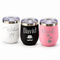 Personalized Engraved Name Tumbler – Stainless Steel Insulated Travel Cup with Lid