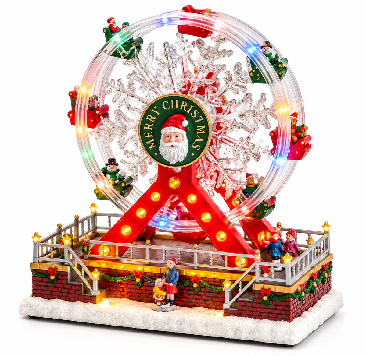 Christmas Ferris Wheel Music Box – Light-Up Holiday Decoration